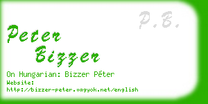 peter bizzer business card